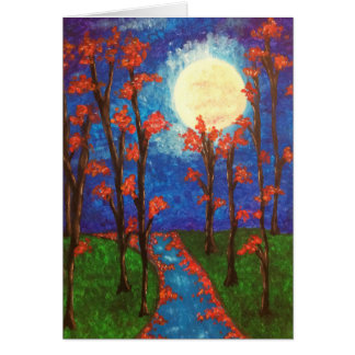 Moon with Trees Acyrlic Painting