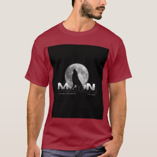 Moon wolf howling at full Moon Graphic T-shirt