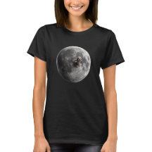 Moon Worm Surreal Full Moon Space Art