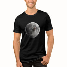 Moon Worm Surreal Full Moon Space Art