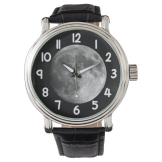 Moon Wrist Watch – Black Night Sky Space Timepiece