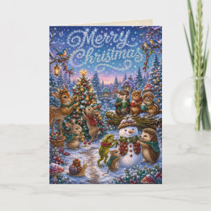 Moonberry Hollow Woodland Christmas Greeting Card