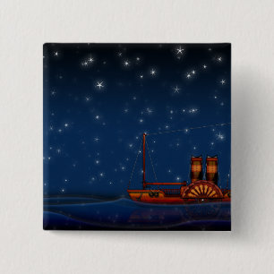 MoonBoat 15 Cm Square Badge