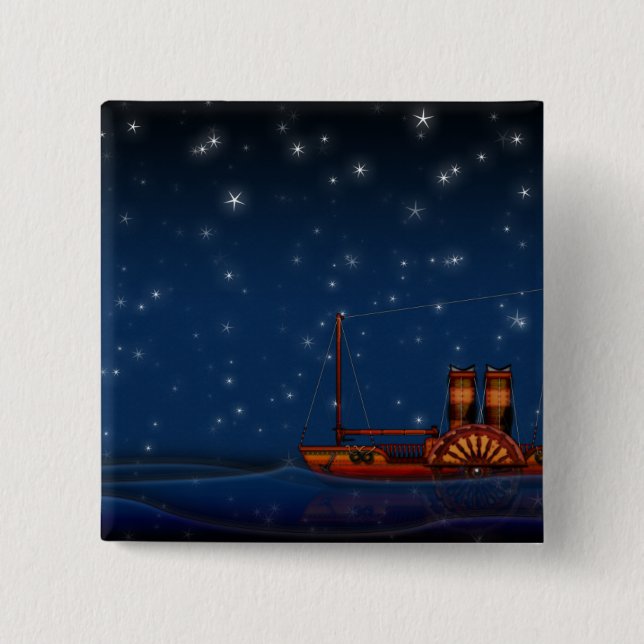 MoonBoat 15 Cm Square Badge (Front)