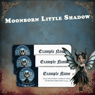 Moonborn Little Shadow, the Cute Gothic Fairy  Return Address Label
