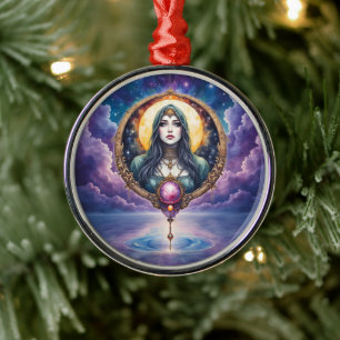 Moonbound Dreamkeeper – Guardian of the Night. Metal Ornament