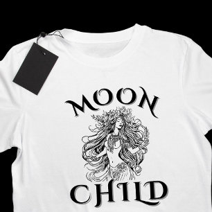 MoonChild Floral Crown Divine Feminine  T-Shirt
