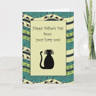 .::MoonDreams::. Happy Father's Day Black Cat Card