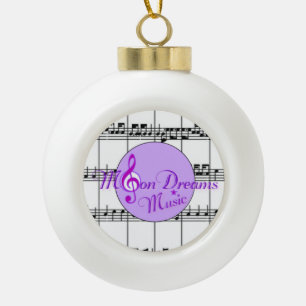MoonDreams Music Ceramic Ornament (Bell)