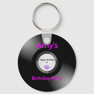 MoonDreams Music Record Button Keychain