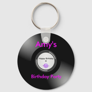 MoonDreams Music Record Button Keychain