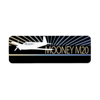 Mooney M20 Aircraft Return Address Label