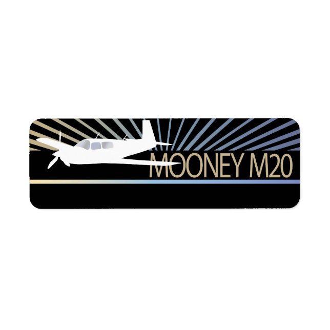 Mooney M20 Aircraft Return Address Label (Front)