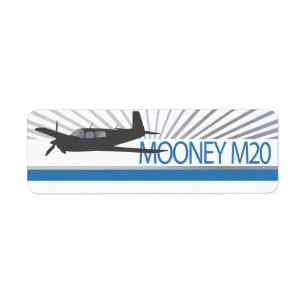 Mooney M20 Aircraft Return Address Label