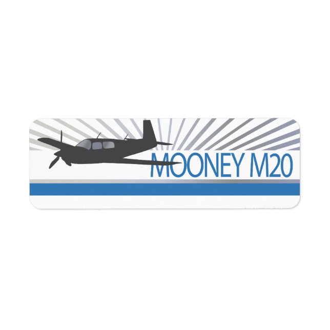 Mooney M20 Aircraft Return Address Label (Front)
