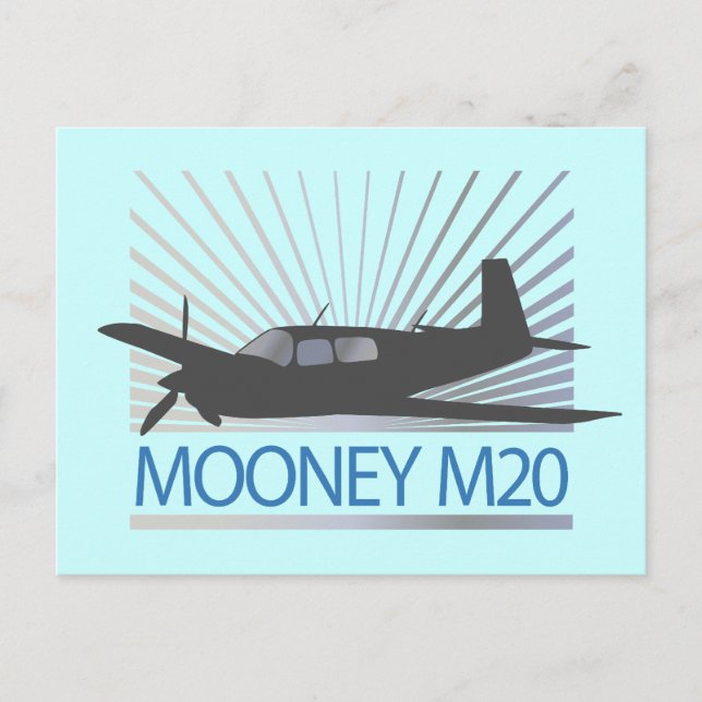 Mooney M20 Aviation Postcard (Front)