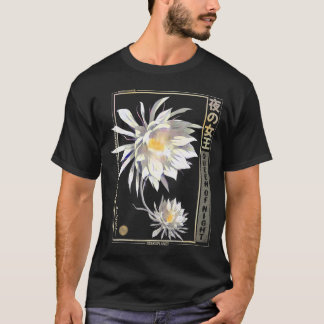 Moonflower Anime In Japanese Vaporwave Anime Flowe T-Shirt