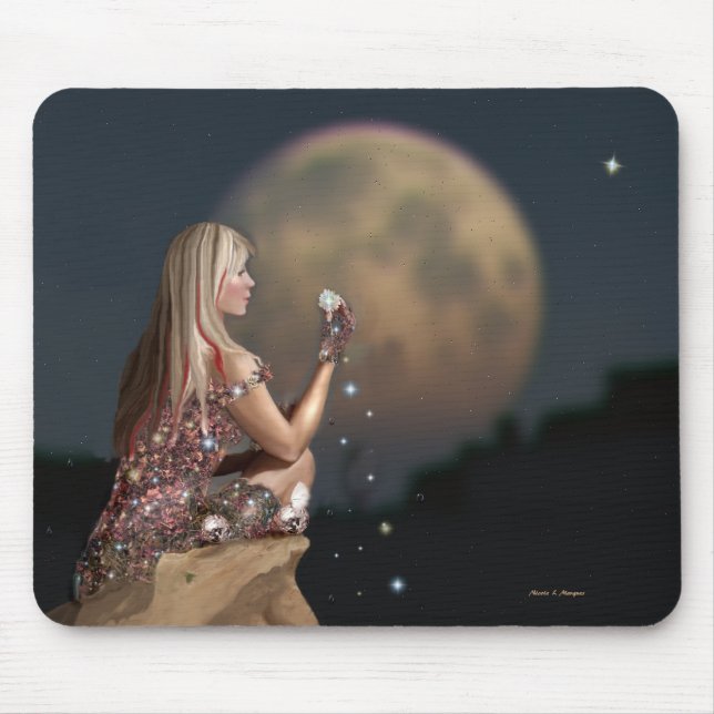 Moonflower Mouse Pad (Front)