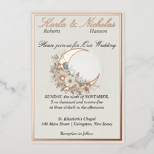 Moonflower Off White, Rose Gold