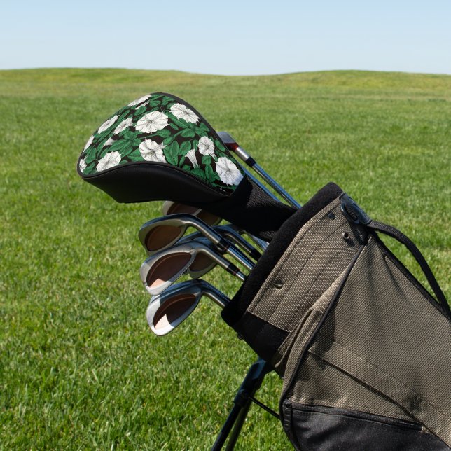 Moonflowers 2 golf head cover (In Situ)