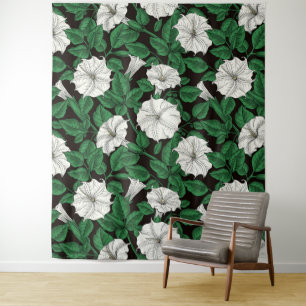 Moonflowers 2 tapestry