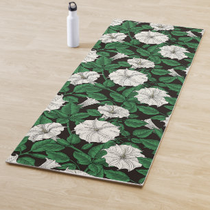 Moonflowers 2 yoga mat