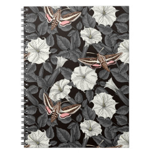 Moonflowers and sphinx moths 2 notebook