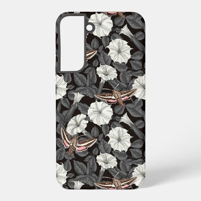 Moonflowers and sphinx moths 2 samsung galaxy s22+ case (Back)