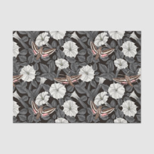 Moonflowers and sphinx moths 2 tissue paper