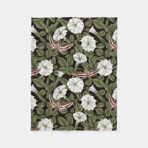 Moonflowers Fleece Blanket