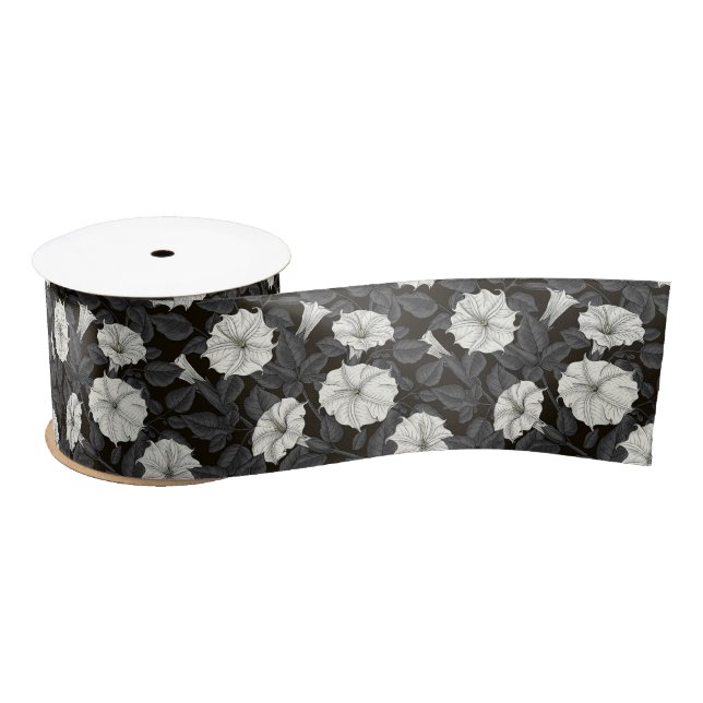 Moonflowers Satin Ribbon (Spool)