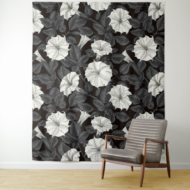 Moonflowers Tapestry (In Situ)
