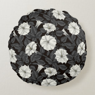 Moonflowers Throw Pillow