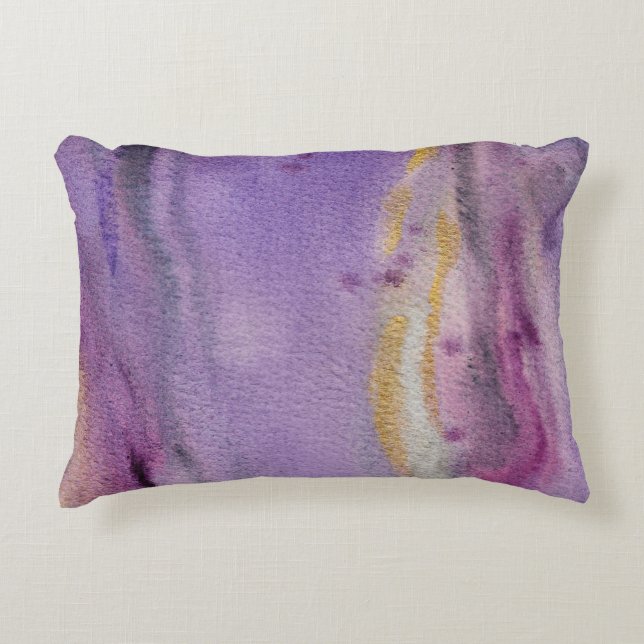 Moonglow Gold Abstract Painting Decorative Cushion (Front)