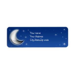 moonglow night return address label