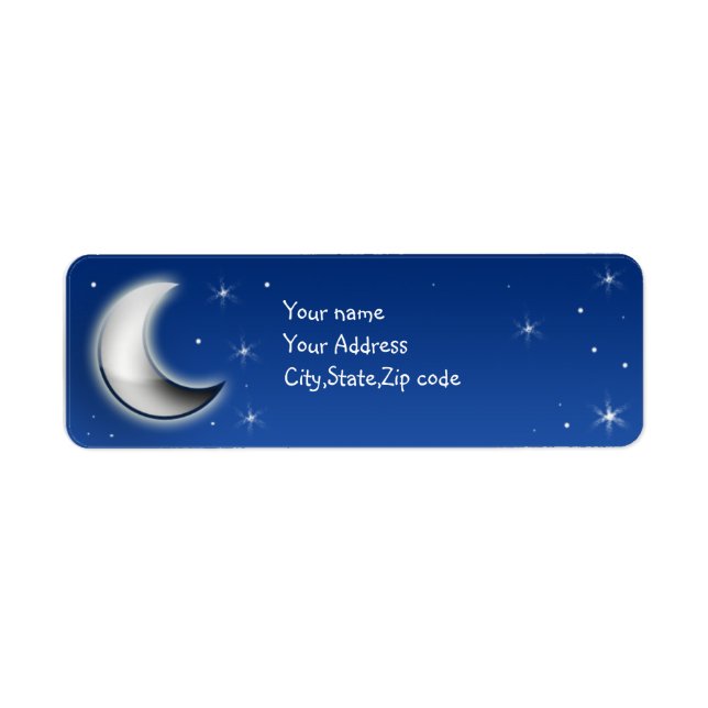 moonglow night return address label (Front)