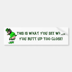 Mooning Leprechaun Bumper Sticker