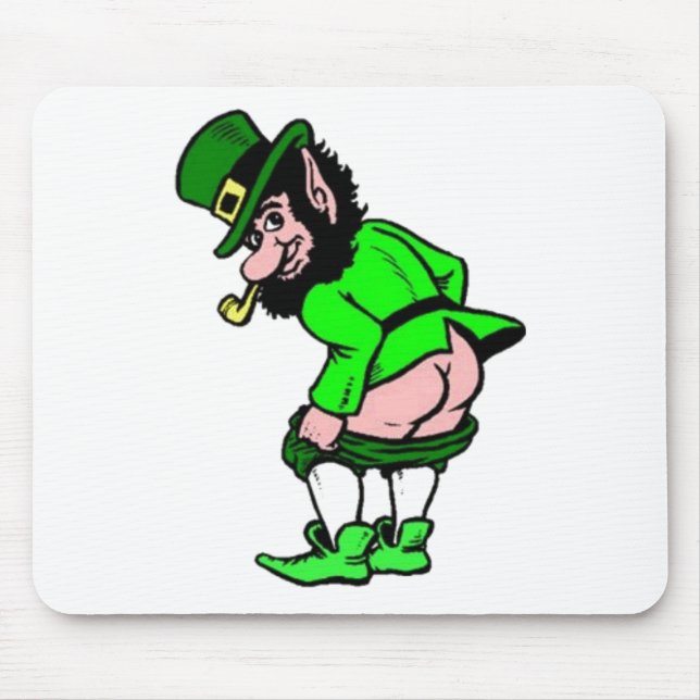 Mooning Leprechaun Mouse Pad (Front)