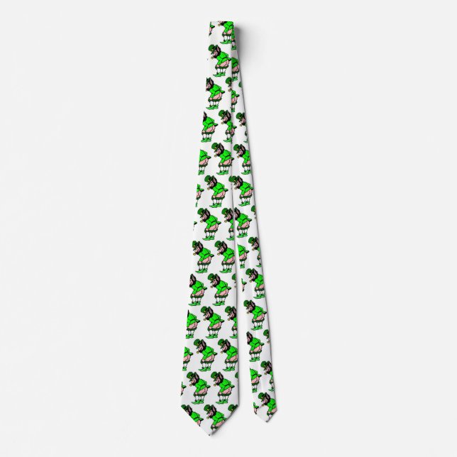 Mooning Leprechaun Tie (Front)