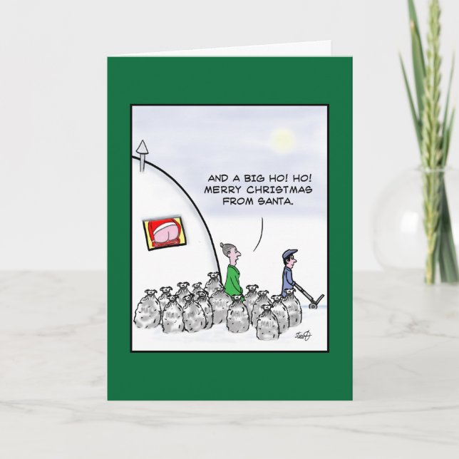 Mooning Santa Holiday Card (Front)