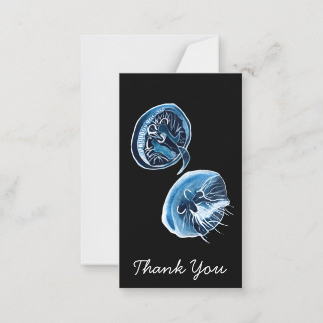 MoonJellyfish watercolor art Card (Front)