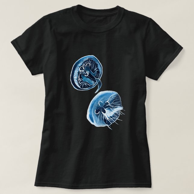 MoonJellyfish watercolor art T-Shirt (Design Front)