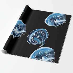 MoonJellyfish watercolor art Wrapping Paper