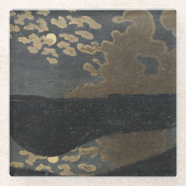 Moonlight, 1894 glass coaster (Front)
