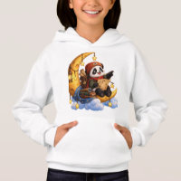 Moonlight Adventure Panda Cute Fantasy Hoodie Desi