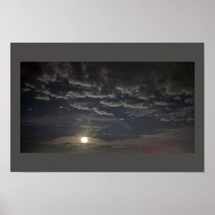 Moonlight and Clouds Photo Poster