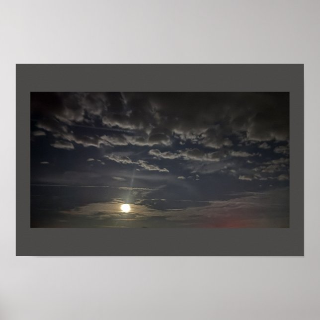 Moonlight and Clouds Photo Poster (Front)