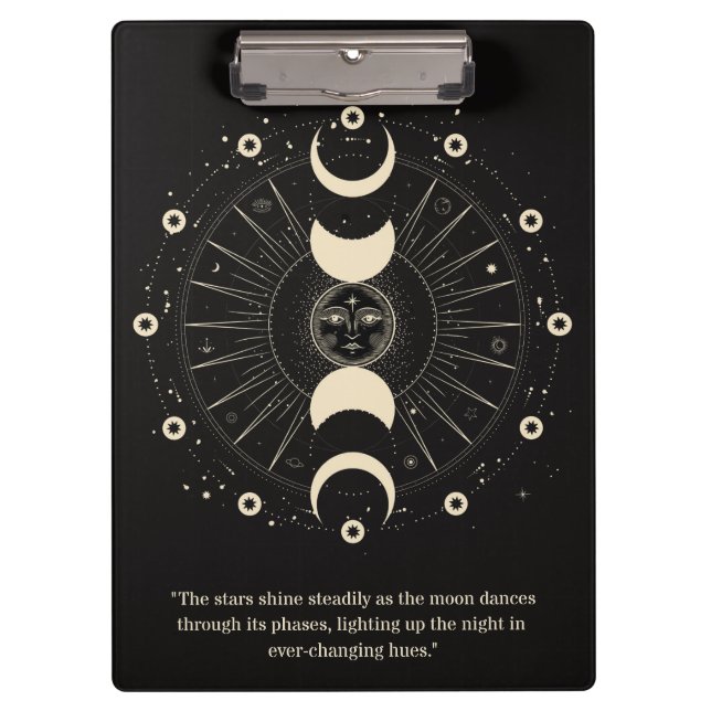 Moonlight and Starlit Night Phases Clipboard (Front)