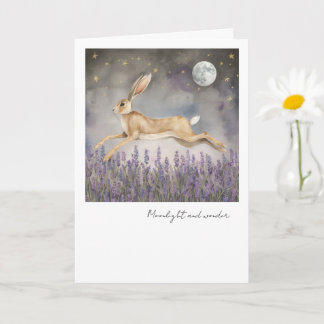 Moonlight and Wonder Rabbit greeting card