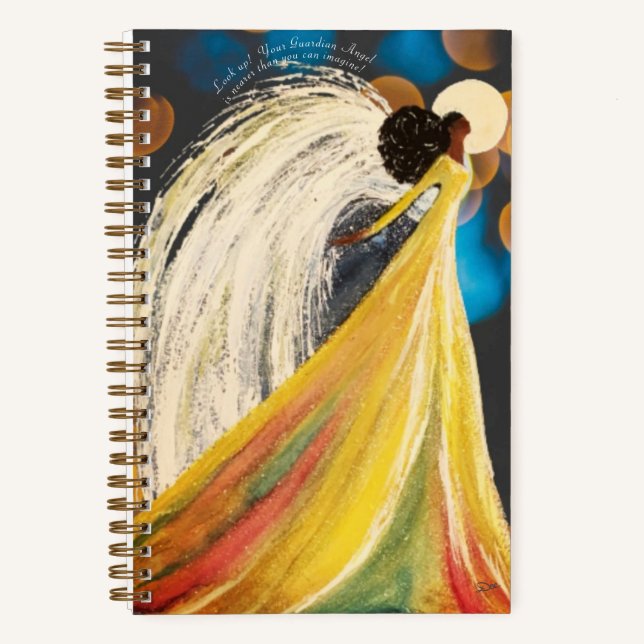 Moonlight Angel Spiral Notebook (5.5 x 8.5) (Front)